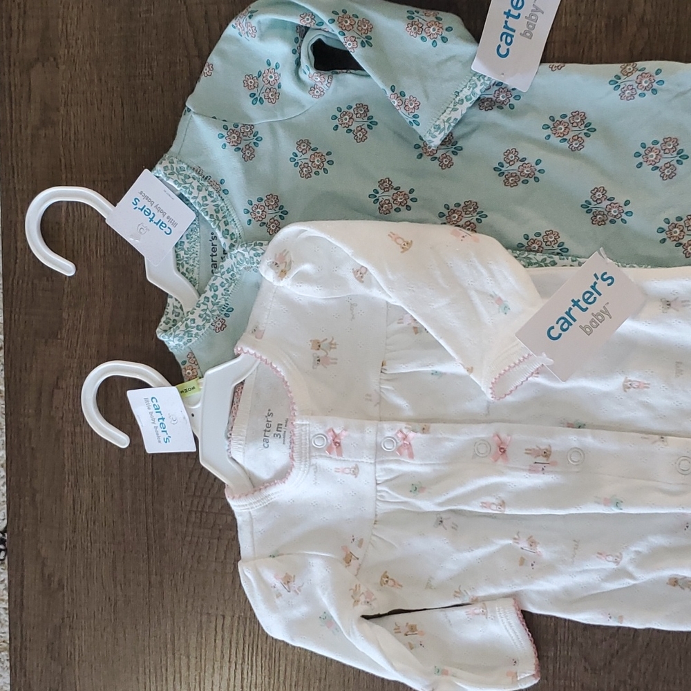 Baby Girl Sleepers 6 month and 3 month